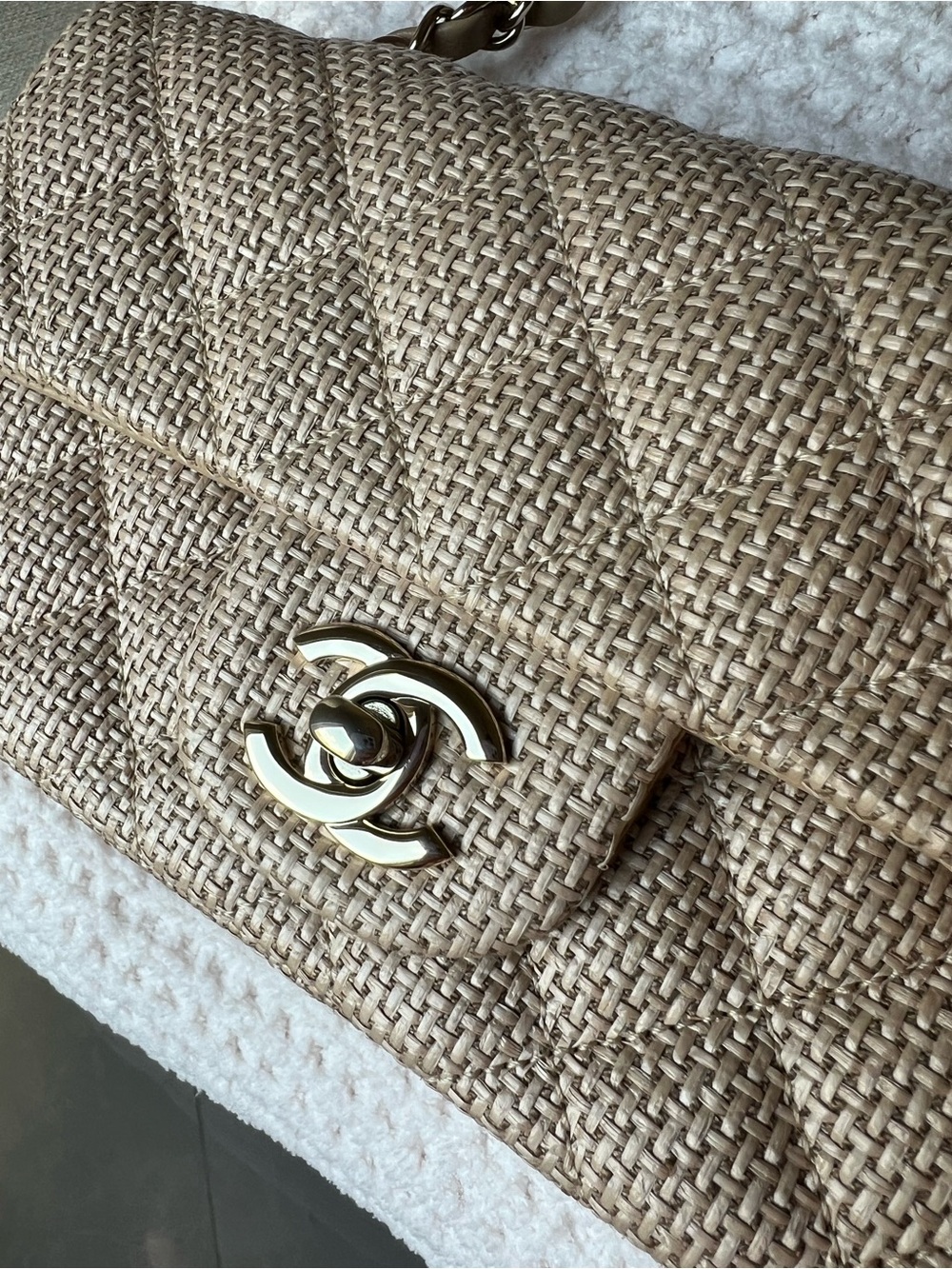 Chanel Raffia Mini Rectangular 26C